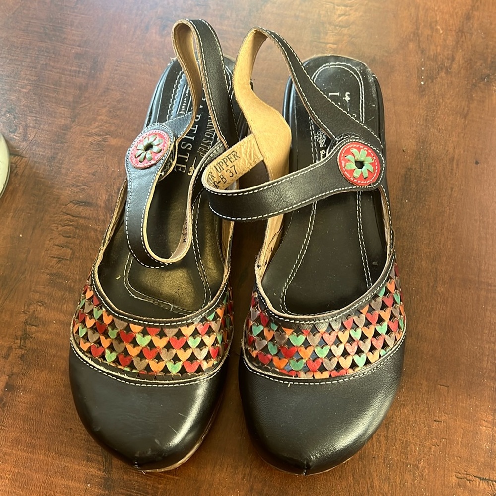 L' Artiste Spring Step Womens Shoes Amour Mary Jane Wedge Clog Sandals Size 37